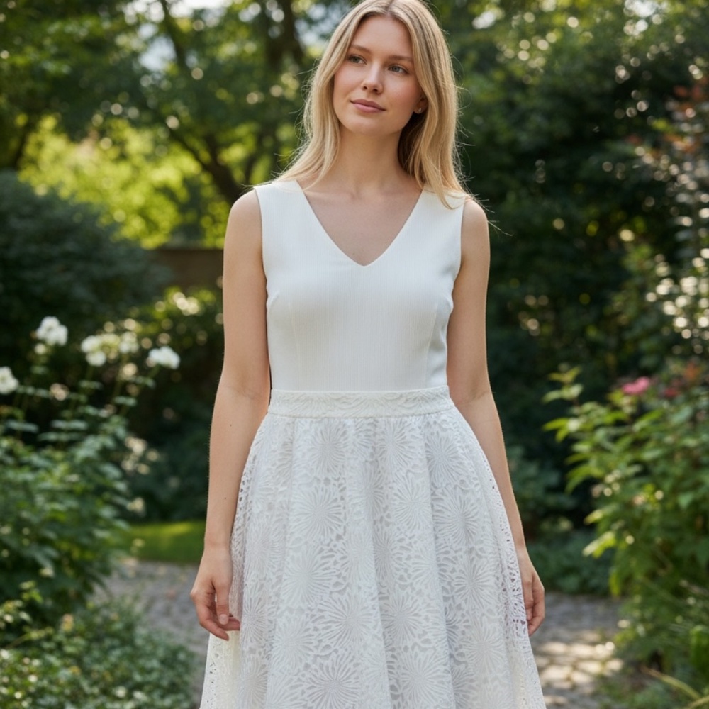 Ted Baker ANNIKAA Knit Bodice Dress NWOT